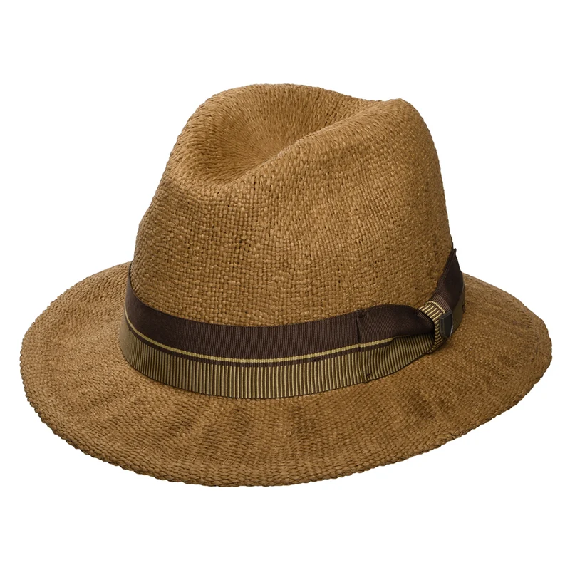 Brixton Roma Fedora Hut aus Toyo Stroh - Kaffee