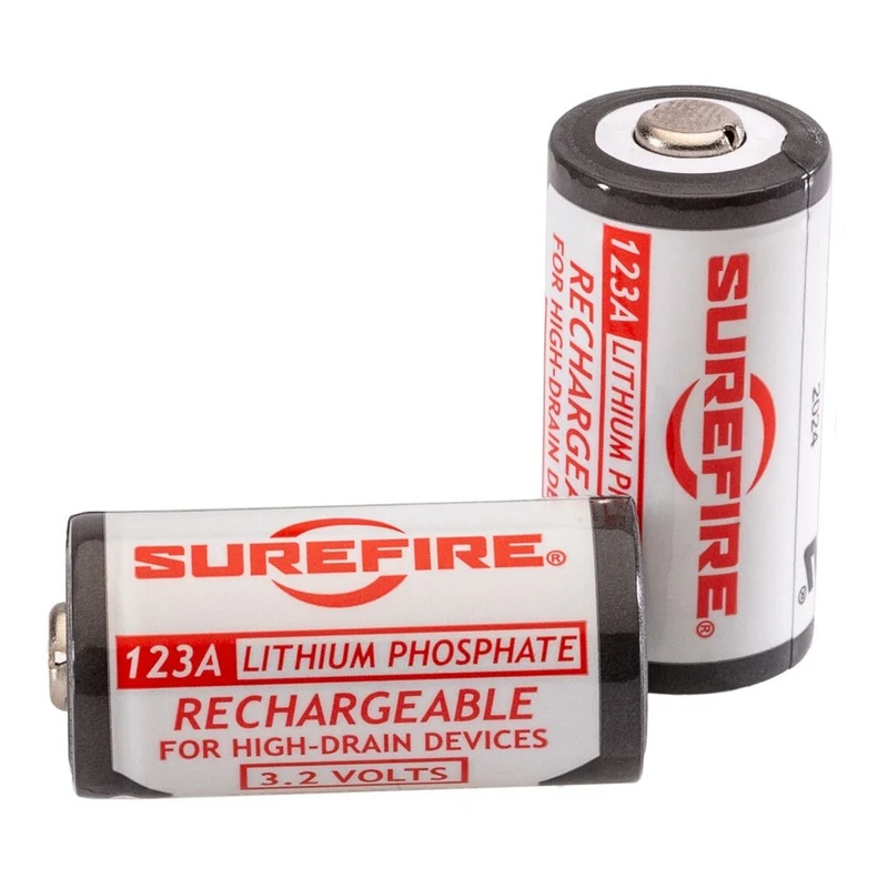 SureFire - 123A wiederaufladbare Lithium-Eisenphosphat-Batterien (2 Stück)