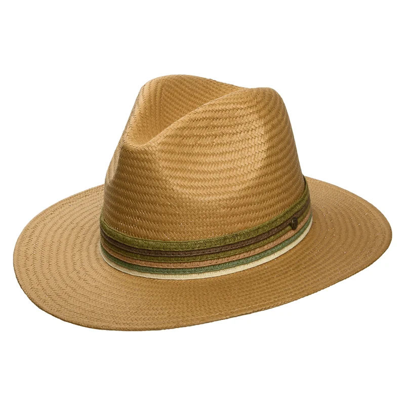Failsworth Corsica Fedora Hut aus Toyo Stroh - Tabak