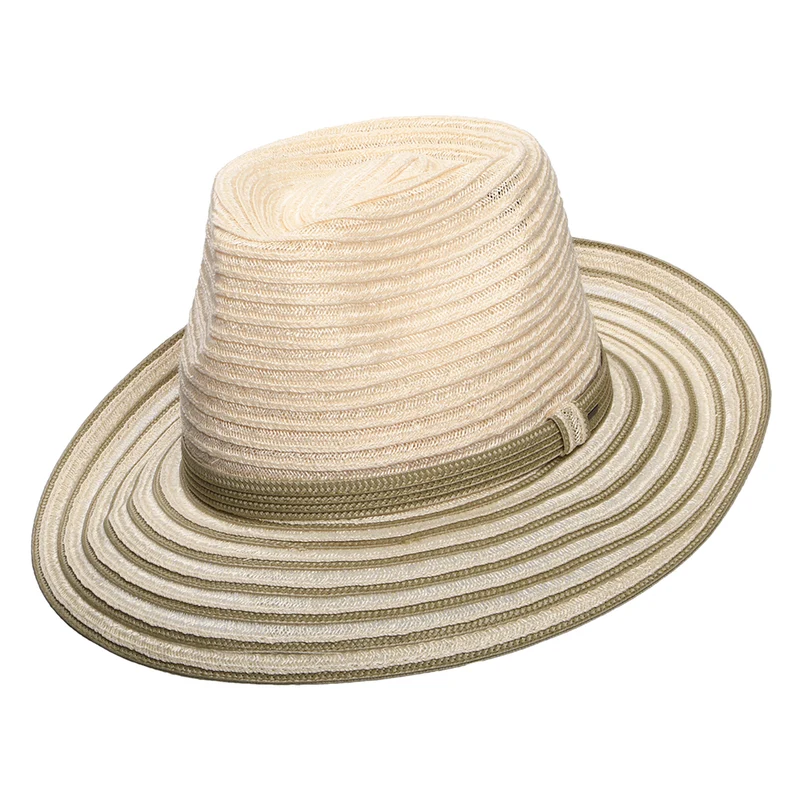Bailey Kylen Fedora Hut Zweifarbig - Natur-Olivgrün