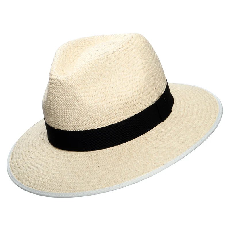 Christys mit heruntergeklappter Krempe Panama Safari Fedora Hut - Natur