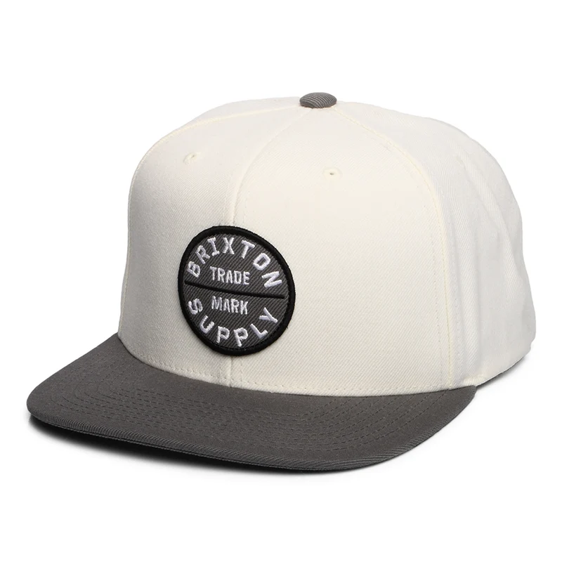 Brixton Oath III Snapback Cap - Cremeweiß-Anthrazit