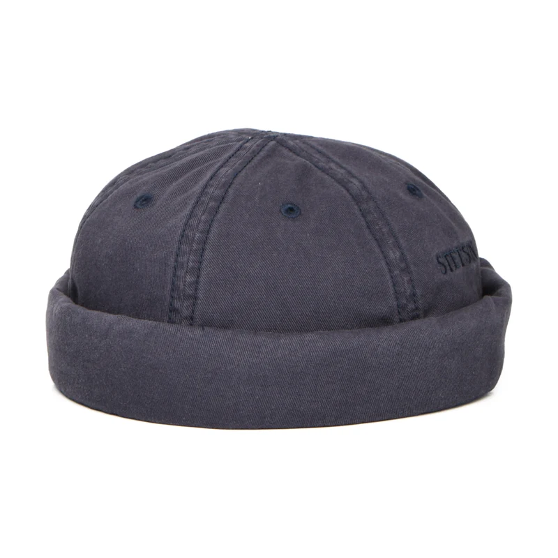 Stetson Docker Beanie Mütze aus Baumwolle - Marineblau