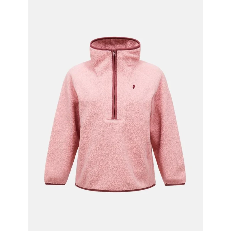 Peak Performance W Nature Rush Pile Half Zip warm blush wild rouge Damen Pullover