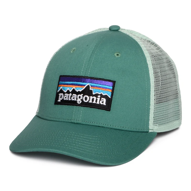 Patagonia P-6 Logo LoPro Trucker Cap aus organischer Baumwolle - Meergrün