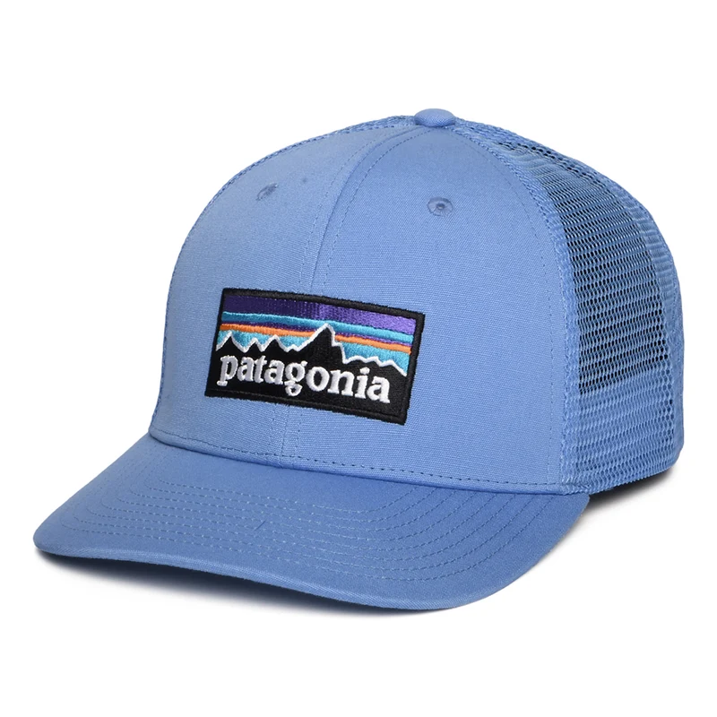 Patagonia P-6 Logo Trucker Cap aus organischer Baumwolle - Ozeanblau