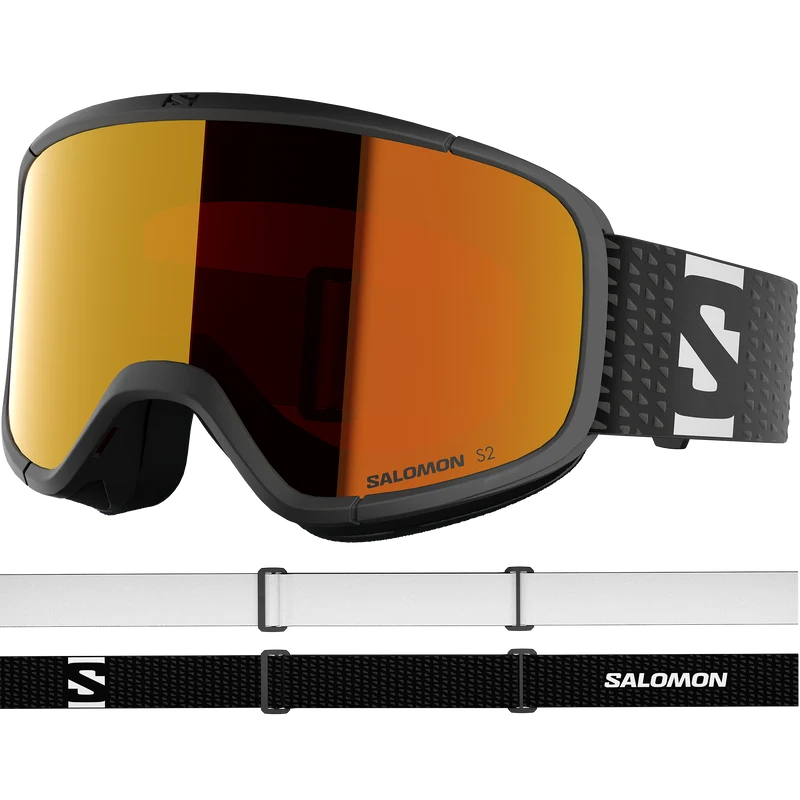 SALOMON GOGGLES AKSIUM 2.0 Skibrille Black/Mid Red