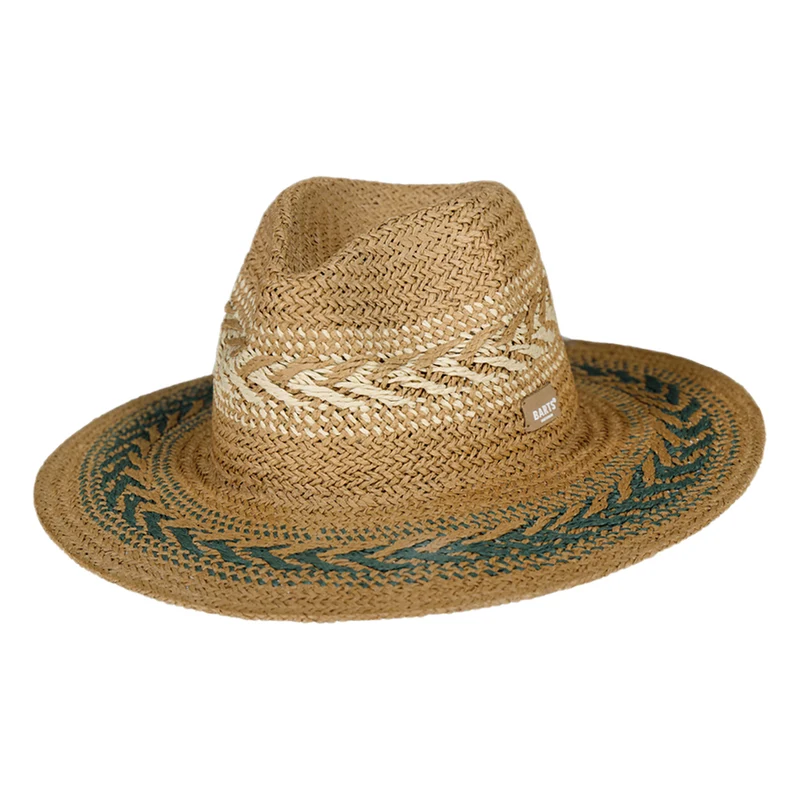Barts Caledona Sommer Fedora Hut - Hellbraun-Zederngrün