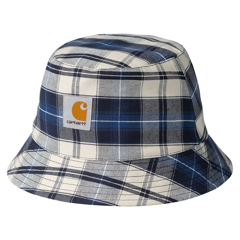 Carhartt WIP Tarbell Fischerhut mit Karomuster aus Baumwolle - Dunkles Marineblau-Weiß