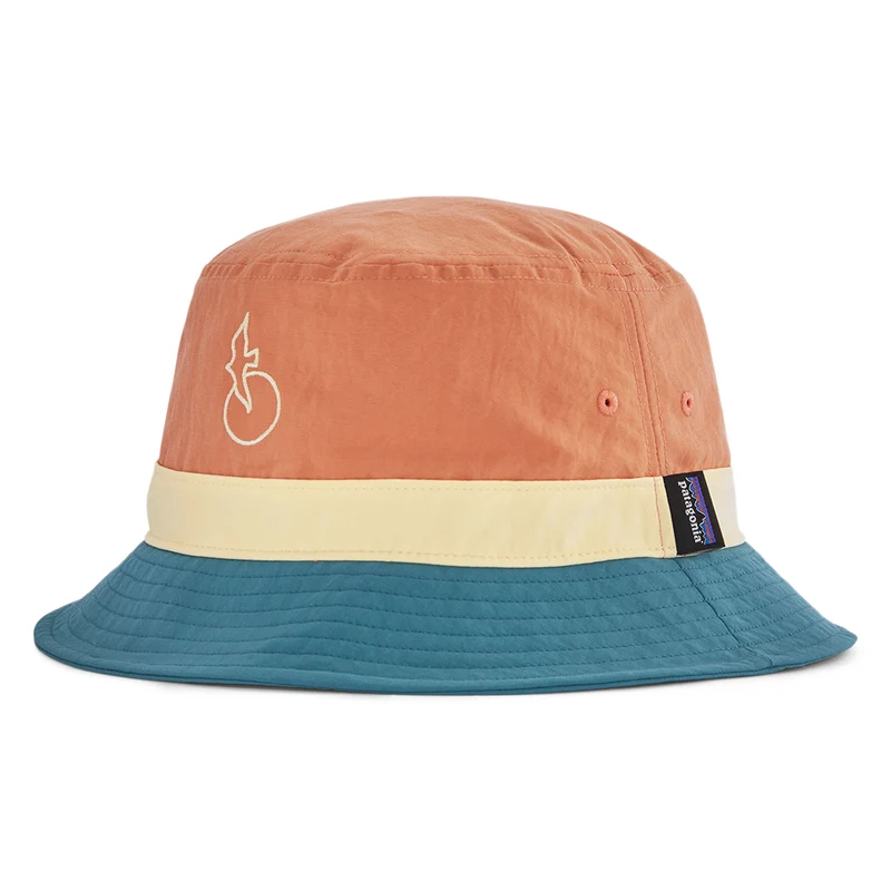 Patagonia Swelldrifter Wavefarer Fischerhut - Rostrot-Buttermilch-Petrol