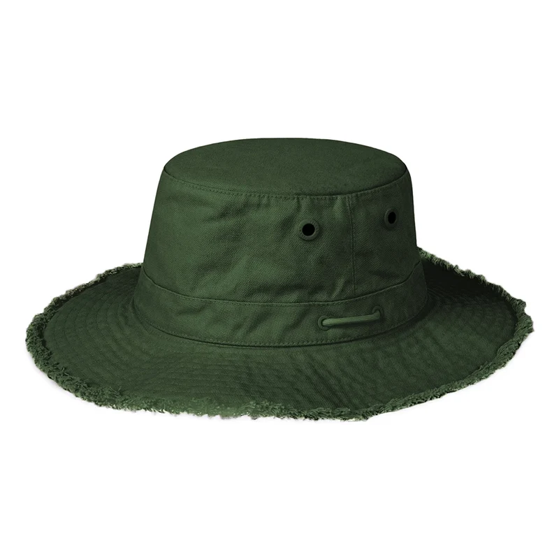 Tilley T3 Fringe Wanderer Sonnenhut aus Baumwolle - Kieferngrün