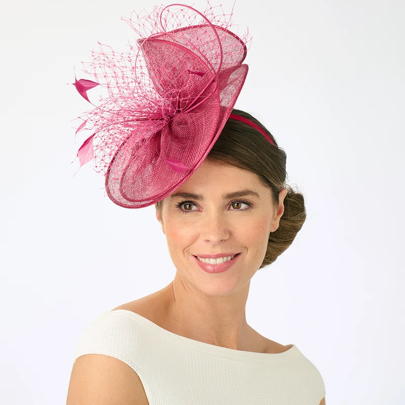 Failsworth Perdita Fascinator - Weinrot