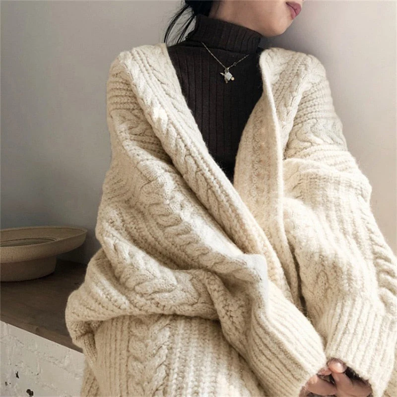 WinterCorasVest I Einheitsgröße Wolle Strickjacke für Frauen