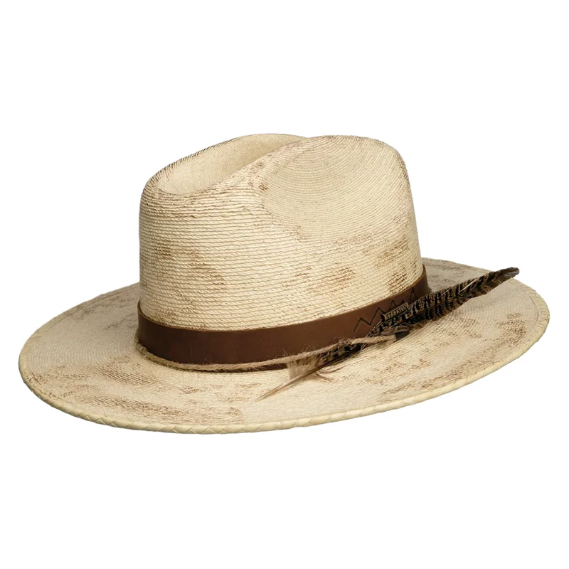 Stetson Open Road Cowboy Hut Distressed aus Mexican Palm - Natur