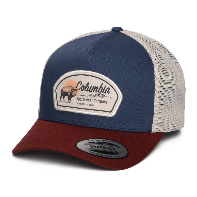 Columbia Buffalo Roam Road Ready Trucker Cap - Marineblau-Weinrot
