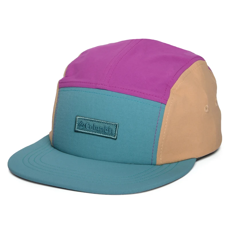 Columbia Creek Side Wasserabweisender 5 Paneelen Cap - Petrol-Lila-Hellbraun