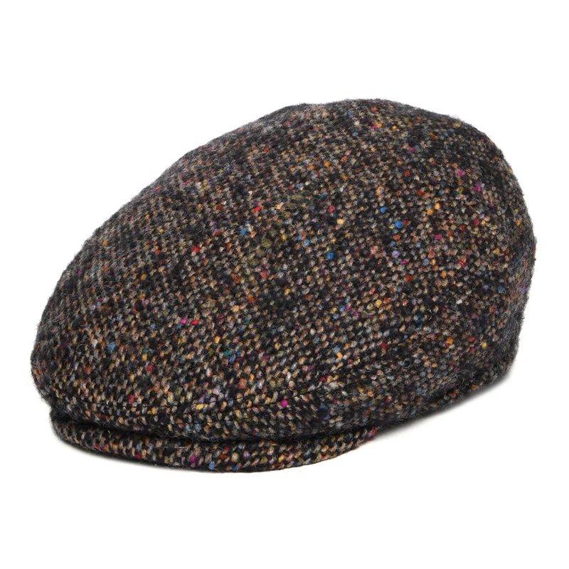 Stetson Driver Donegal Tweed Schiebermütze - Schwarz-Multi
