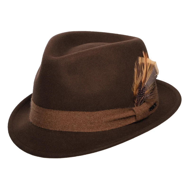 Stetson Guilford Player Trilby Hut aus Wollfilz-Kaschmir - Braun
