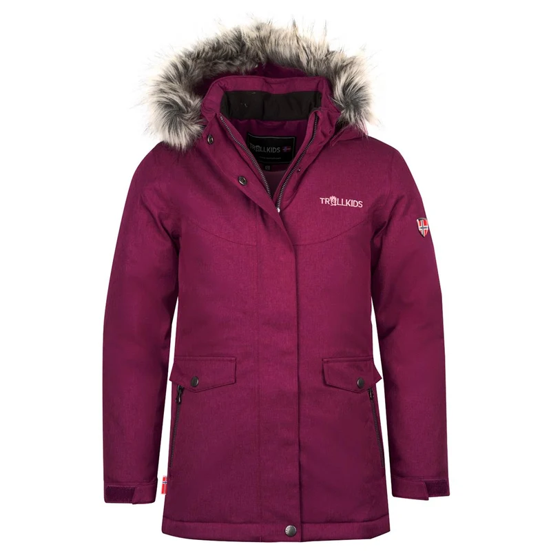 Trollkids Girls Oslo Coat XT plum Kinder