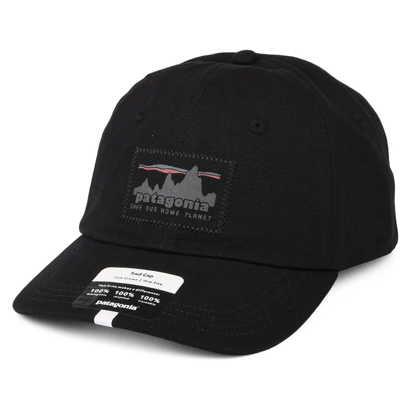 Patagonia 73 Skyline Trad Baseball Cap aus organischer Baumwolle - Schwarz