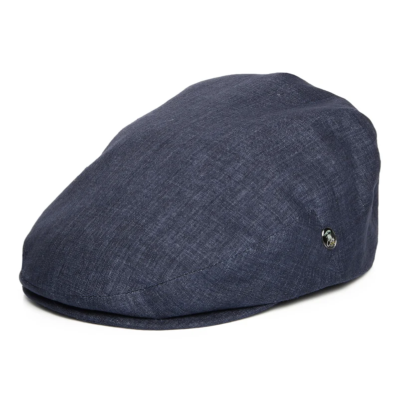 City Sport Leichte Schiebermütze aus Leinen - Dunkles Denim