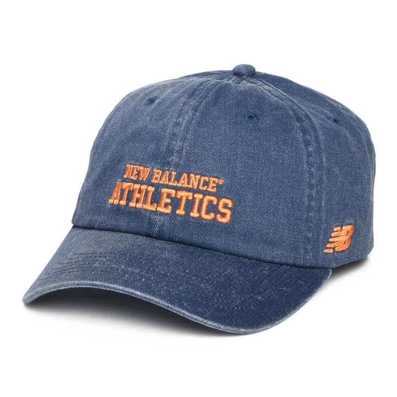 New Balance NB Athletics Baseball Cap aus gewaschenem Baumwolltwill - Marineblau