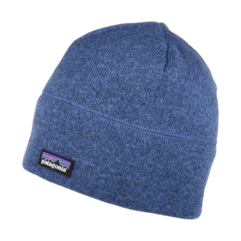Patagonia Better Sweater Recycelte Beanie Mütze - Blau Meliert