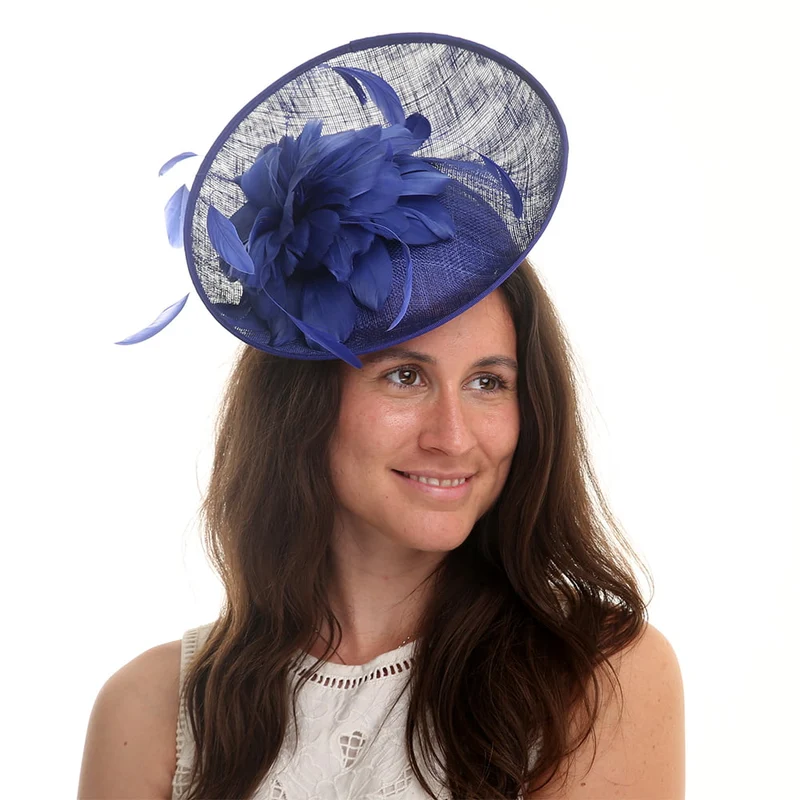 Jane Anne Designs Carnation Scheiben Fascinator - Kobaltblau
