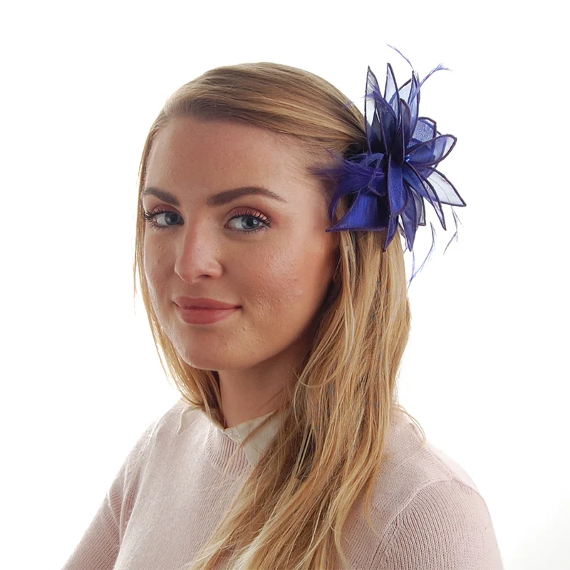 Failsworth Lily Clip-On Fascinator aus Organza - Blau