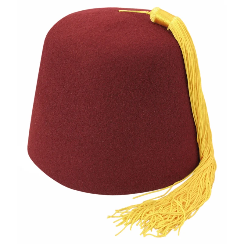 Village Hats Fes Kastanienbraun mit Goldener Quaste Großhandel