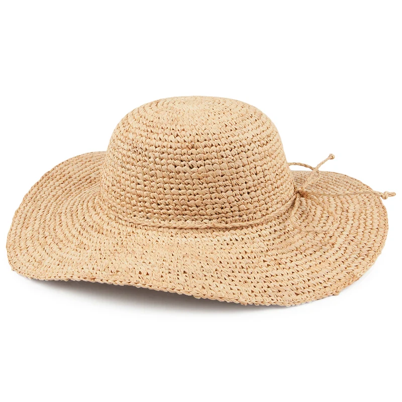 Sur la Tete Raffia Swinger Strohhut Natur Großhandel