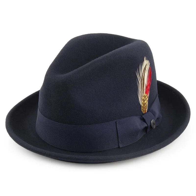 Jaxon & James Blues Knautschbarer Trilby Hut - Marineblau