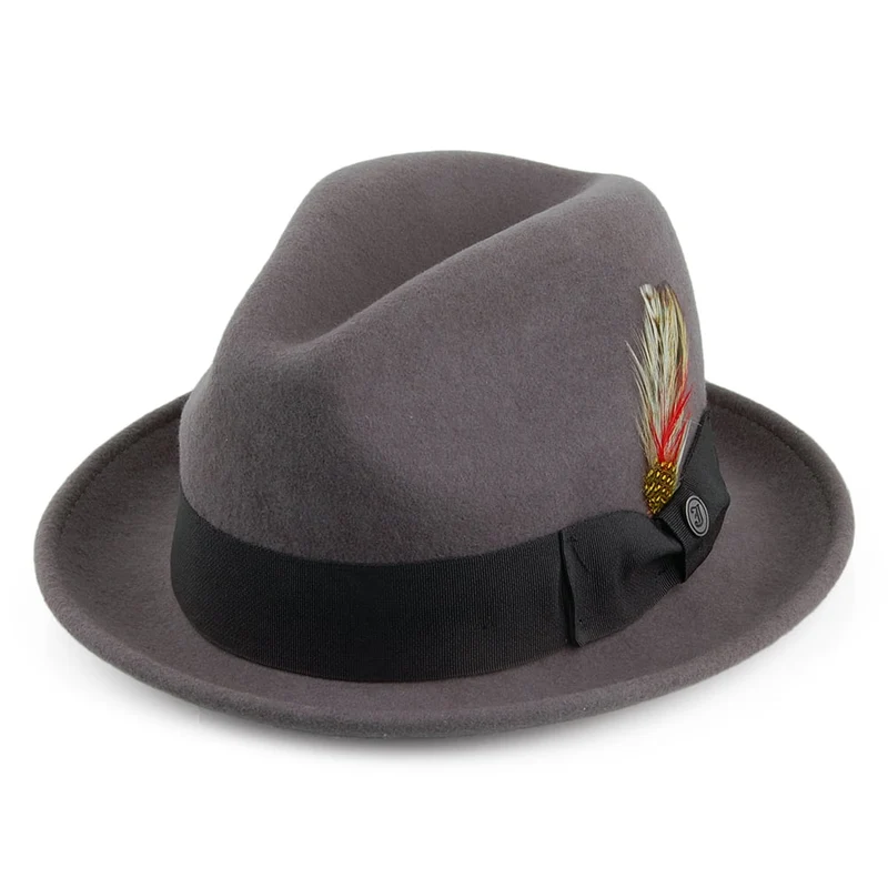 Jaxon & James Crushable Blues Trilby Wollfilz Grau Großhandel