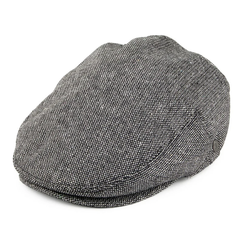 Jaxon & James Marl Tweed Schiebermütze Schwarz Großhandel