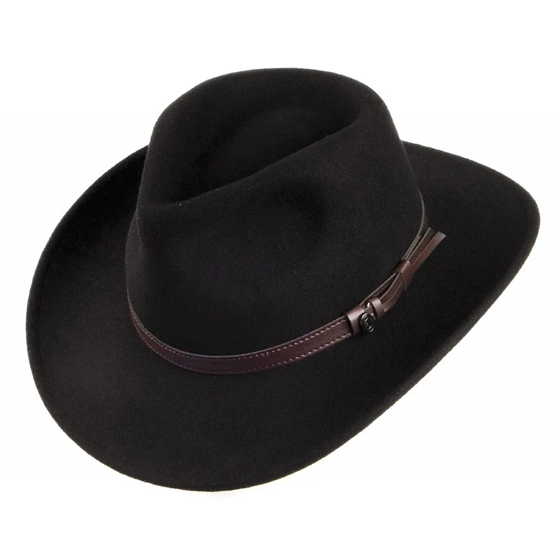 Jaxon & James Crushable Outback Cowboyhut Schwarz Großhandel
