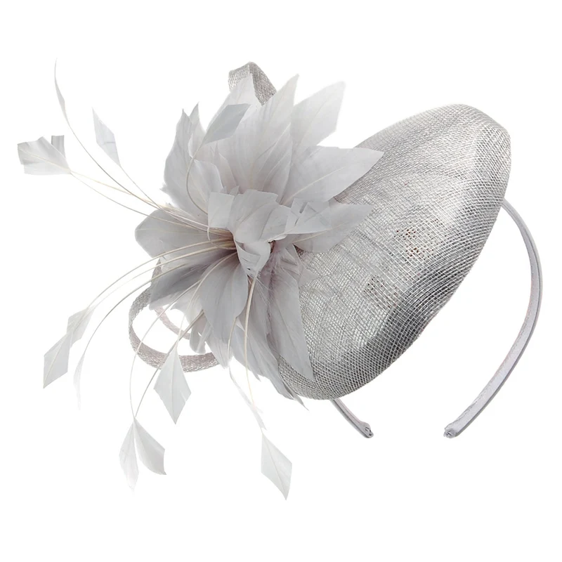 Jane Anne Designs Mandy Fascinator - Elfenbein-Silber