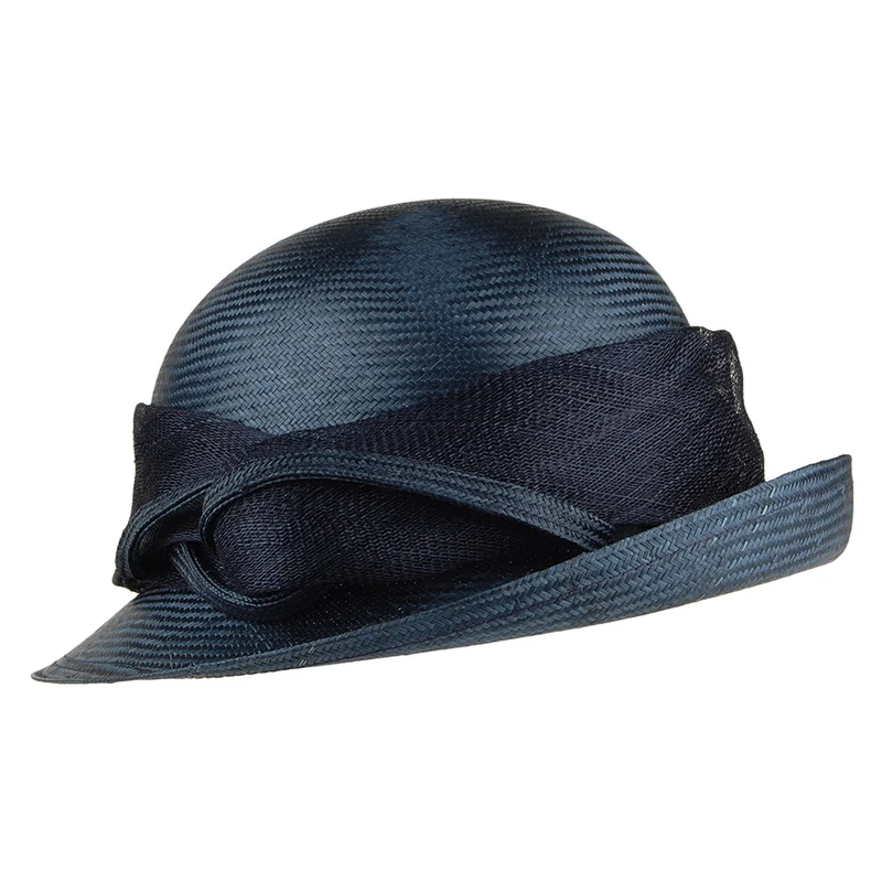 Whiteley Molly Glockenhut aus Stroh - Marineblau