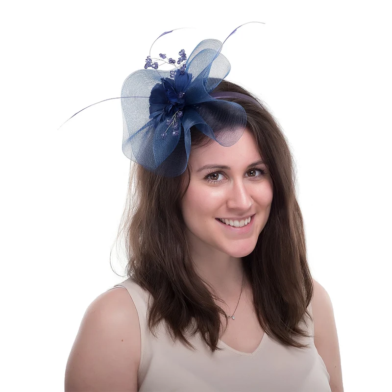 Jane Anne Designs Clementine Fascinator - Marineblau