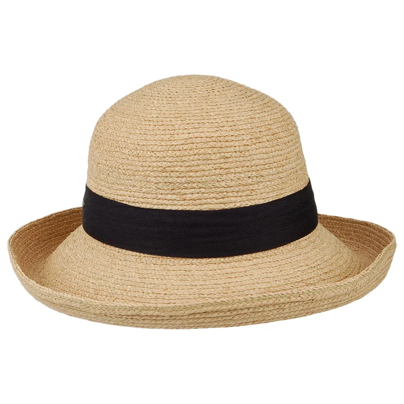 Scala Unisex Ravello Sonnenhut Feingeflochten aus Raffia-Stroh - Natur