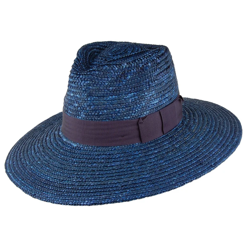 Brixton Joanna Sonnenhut aus Stroh - Dunkelblau