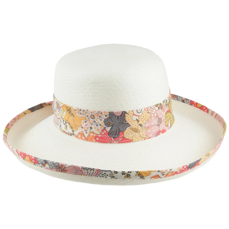Olney Liberty Floral Panama Hut - Natur