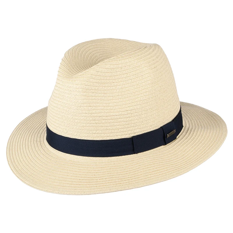 Barts Aveloz Fedora Hut aus Stroh - Natur
