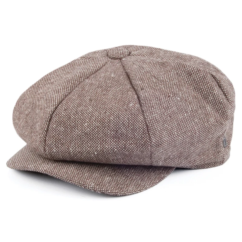 Jaxon & James Marl Tweed Big Apple Ballonmütze - Braun