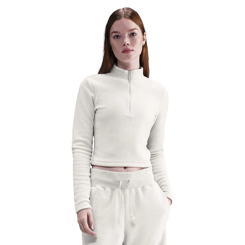 Nike Sportswear Womens Phoenix Plush Slim Long-Sleeve Fleece 1/2-Zip Top