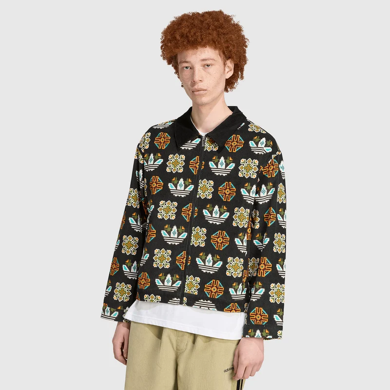 adidas Originals Monogram Allover Print Loose Coach Jacke