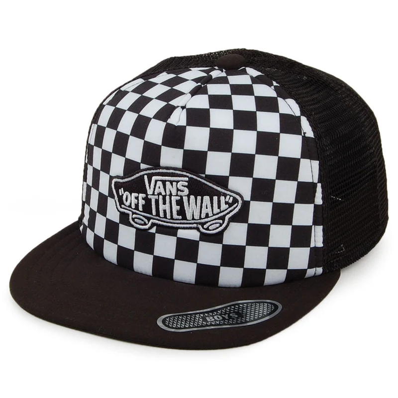 Vans Kinder Schachbrett Trucker Cap Classic Patch - Schwarz-Weiß