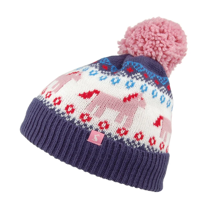 Joules Kinder Fallbury Bommelmütze - Marineblau