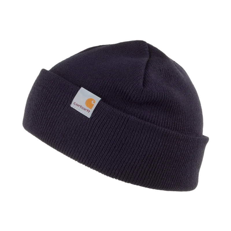 Carhartt WIP Stratus Short Watch Beanie Mütze - Dunkles Marineblau