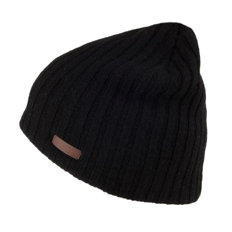 Barts Haakon Beanie Mütze aus Wolle - Schwarz