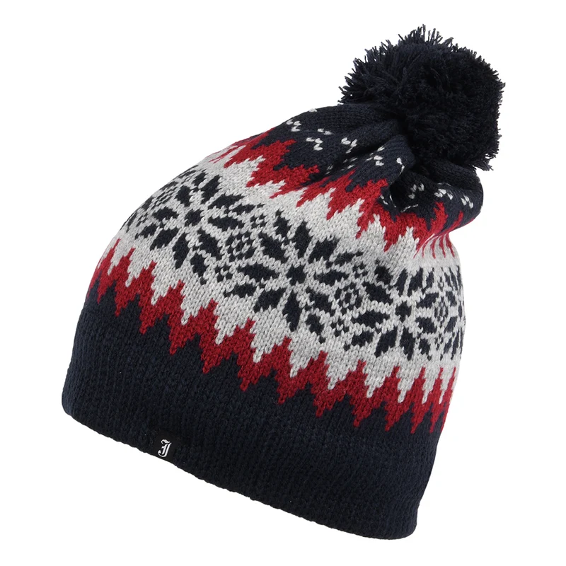 Jaxon & James Aspen Beanie Bommelmütze - Marineblau